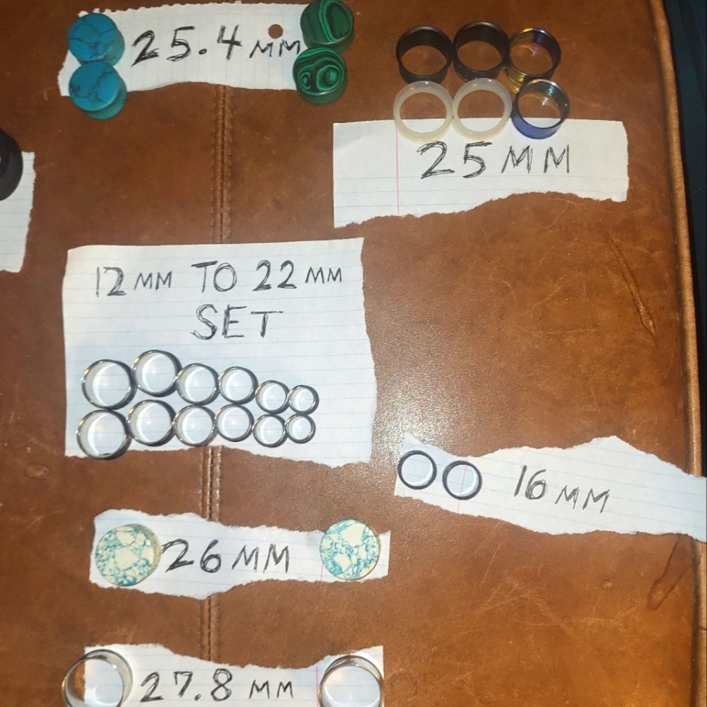 Earlobe plugs gauges jewerly